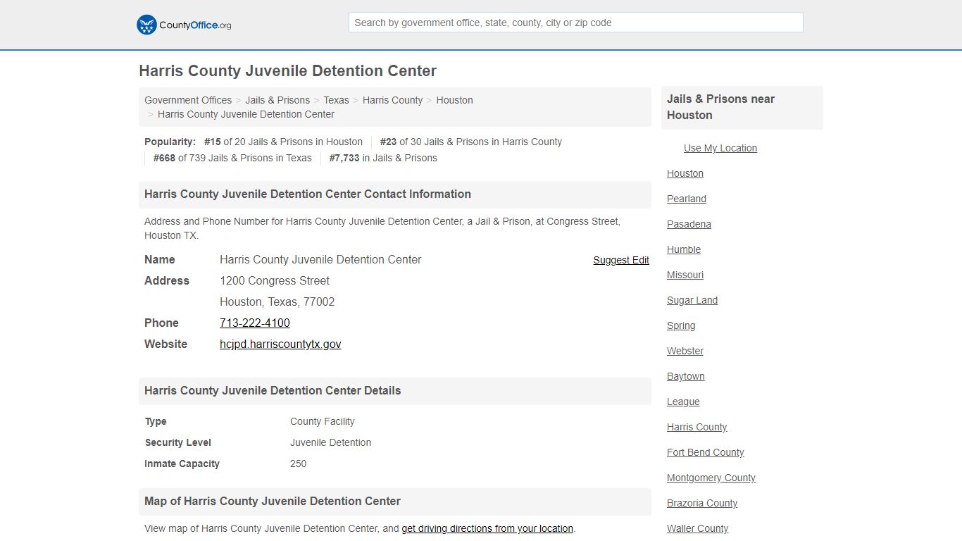 Harris County Juvenile Detention Center - Houston, TX ...